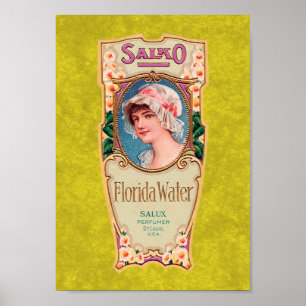 Vintage Salko Florida Water Perfume Label Poster ポスター