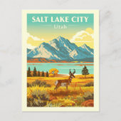 Vintage Salt Lake City Utah ポストカード (正面)