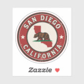 Vintage San Diego, California gifts シール (シート)