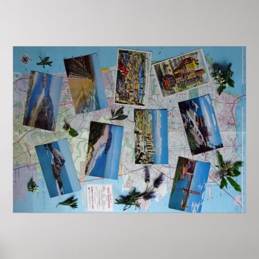 Vintage San Francisco Scenery Poster large ポスター (正面)