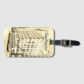 Vintage San Francisco Street with Trolley Car  ラゲッジタグ (正面横)