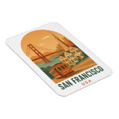 Vintage San Francisco Travel Magnet | Golden Gate  マグネット (右側)