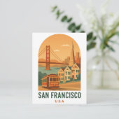 Vintage San Francisco Travel Postcard | Golden ポストカード (スタンド正面)