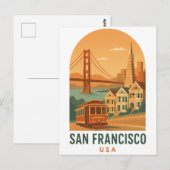 Vintage San Francisco Travel Postcard | Golden ポストカード (正面/裏面)
