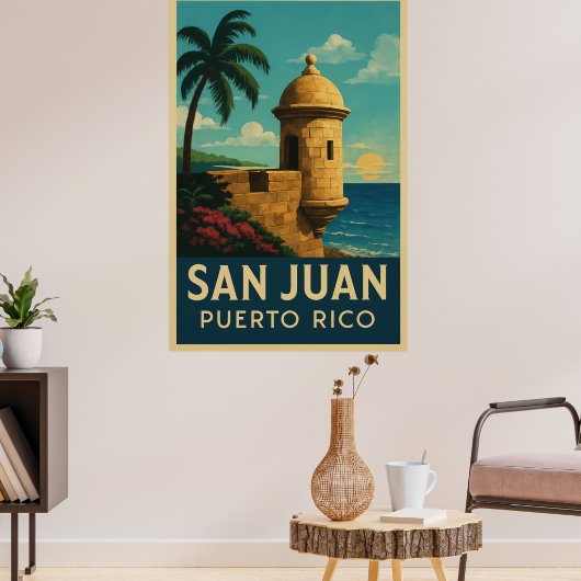 Vintage San Juan Puerto Rico ポスター (リビング3)