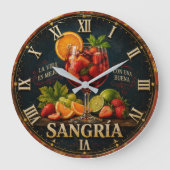 Vintage Sangria ラージ壁時計 (正面)