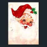 Vintage Santa 4 ポスター<br><div class="desc">A cute Santa Claus with a mistletoe . A beautiful vintage santa claus with. I restored this vintage public domain image. Click on Customize to personalized the gift product!</div>