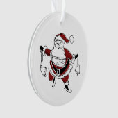 Vintage Santa Acrylic Christmas Ornament オーナメント (正面)