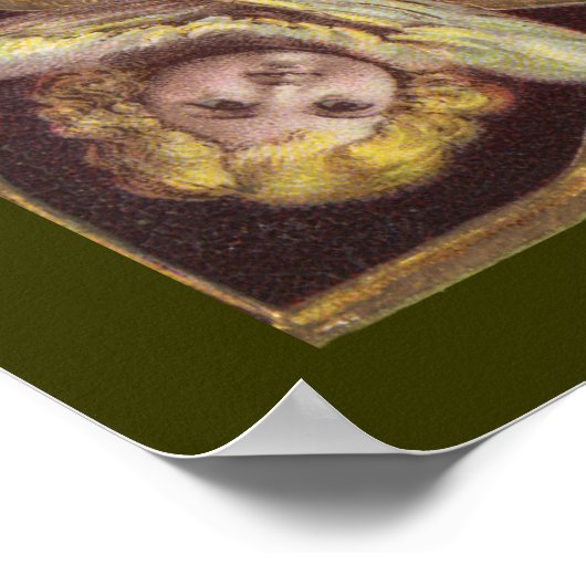 Vintage Santa and Angels ポスター (角)