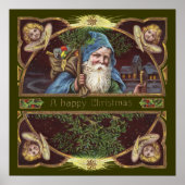 Vintage Santa and Angels ポスター (正面)