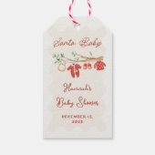 Vintage Santa Baby Christmas Baby Shower ギフトタグ (裏面)