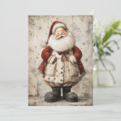 Vintage Santa Christmas Greeting Card シーズンカード (スタンド正面)