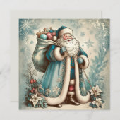 Vintage Santa Christmas Greeting Card シーズンカード (正面/裏面)