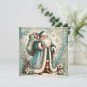 Vintage Santa Christmas Greeting Card シーズンカード (スタンド正面)
