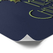 Vintage Santa Christmas Jolly ポスター (角)