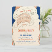 Vintage Santa Christmas Party Invitation 招待状 (スタンド正面)