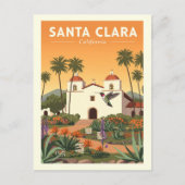 Vintage Santa Clara California ポストカード (正面)
