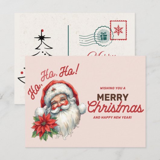 Vintage Santa Claus シーズンポストカード (正面/裏面)