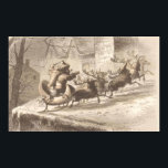 Vintage Santa Claus and Reindeer Illustration ポスター<br><div class="desc">This is a vintage illustration of Santa Claus and his reindeer.</div>