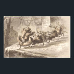 Vintage Santa Claus and Reindeer Illustration ポスター<br><div class="desc">This is a vintage illustration of Santa Claus and his reindeer.</div>