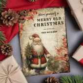 Vintage Santa Claus Christmas Card 招待状