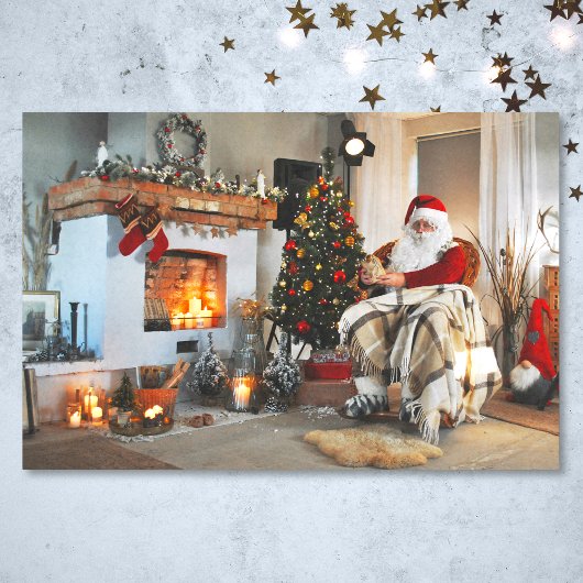 Vintage Santa Claus Christmas Tree Lights 薄葉紙