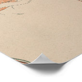 Vintage Santa Claus Illustration Holiday ポスター (角)