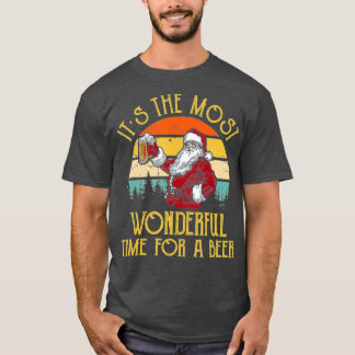 Vintage Santa Claus Its The Most Wonderful Time Tシャツ