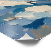 Vintage Santa Claus on Snowy Farmhouse Path ポスター (コーナー)