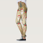 Vintage Santa Claus Pattern レギンス (左)