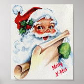 Vintage Santa Claus Poster ポスター (正面)
