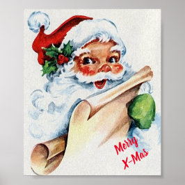 Vintage Santa Claus Poster ポスター