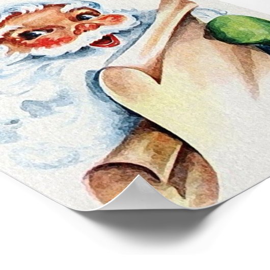 Vintage Santa Claus Poster ポスター (角)