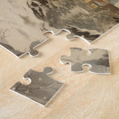 Vintage Santa Claus Winter Scene Jigsaw Puzzle ジグソーパズル (側面)