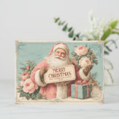 Vintage Santa Clause Christmas  シーズンカード (スタンド正面)