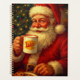 Vintage Santa Coffee Mug Spiral Planner プランナー手帳