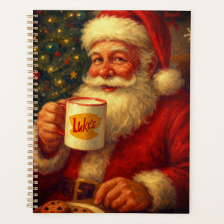 Vintage Santa Coffee Mug Spiral Planner プランナー手帳