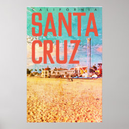 Vintage Santa Cruz Travel Poster ポスター