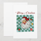 Vintage Santa Merry Christmas Design 招待状 (正面/裏面)