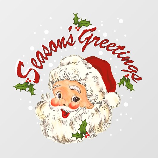 Vintage Santa No 1 ウィンドウサイン (シート)