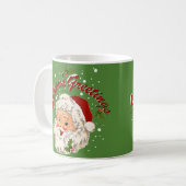 Vintage Santa No. 1  - Season's Greetings コーヒーマグカップ (正面左)