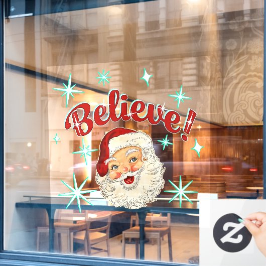 Vintage Santa No 6 ウィンドウサイン (カフェ窓)