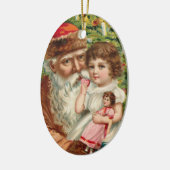 vintage_santa_old_christmas_oval _ornament セラミックオーナメント (左)