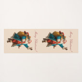 Vintage Santa Personalized Christmas Design ヨガマット (裏面(横))