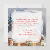 Vintage Santa & Reindeer Personalized Christmas シーズンカード (裏面)