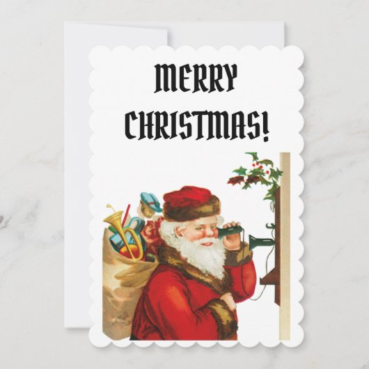 vintage santa retro happy christmas (正面)