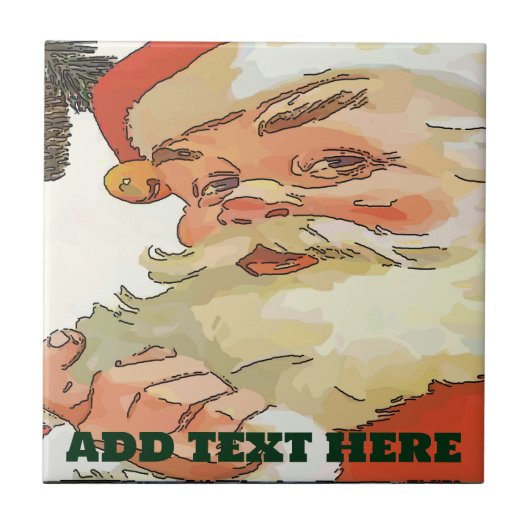 Vintage Santa Tiles, add text タイル (正面)