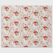 Vintage Santa Wrapping Paper ラッピングペーパー (フラット)
