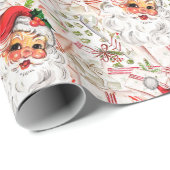 Vintage Santa Wrapping Paper ラッピングペーパー (ロールコーナー)