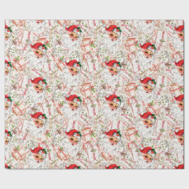 Vintage Santa Wrapping Paper ラッピングペーパー